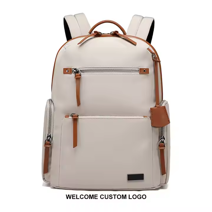 Aangepast logo Waterdichte Polyester 8 Liter Volume Past 14 Inch Laptop Dagelijks Gebruik Luxe Vrouwen Ruggentassen