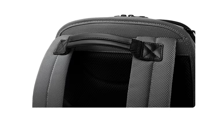 Custom Logo 15L Volume Fit 15 Inch Laptop Genuine Leather Decoration High Quality Ballistic Nylon Men Backpack factory