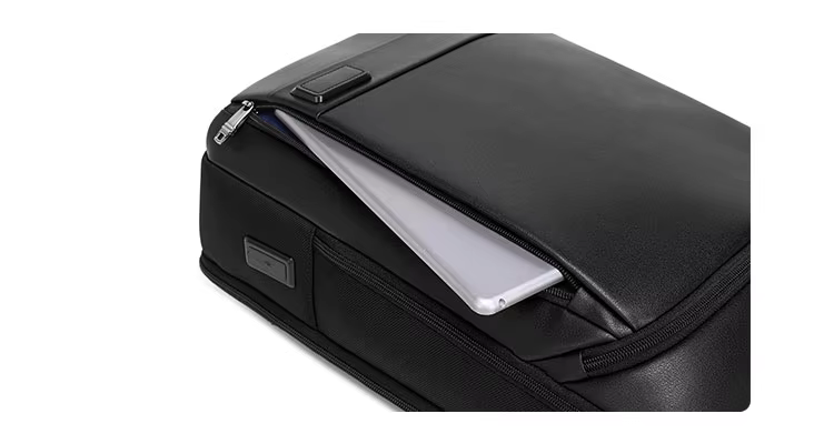 Custom logo Microfiber Leather 18 Liter Volume Fit 16 Inch Laptop Hot Selling Usb Charging Office Backpack for Men factory