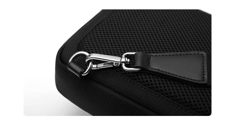 Custom logo Waterproof Ballistic Nylon Genuine Leather 2 Liter Volume Luxury Men Shoulder Sling Bag manufacture