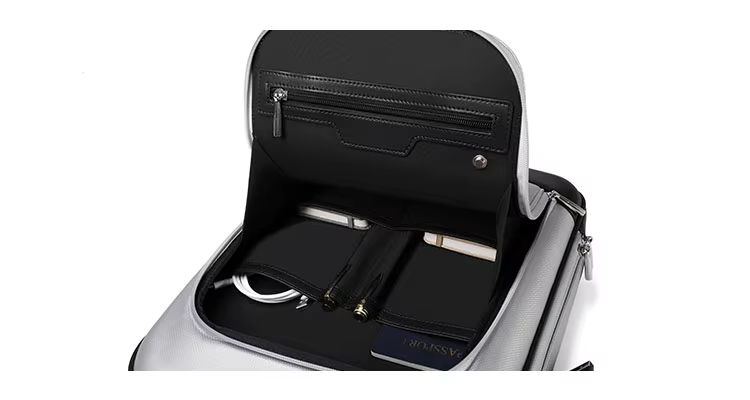 Custom Logo 15L Volume Fit 15 Inches Laptop Fully Water Repellent Microfiber Leather Luxury Leather Backpack for Men supplier