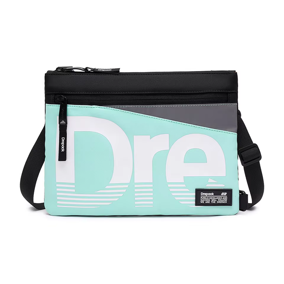Custom logo polyester fabric trendy flat design urban streetwear fashion unisex crossbody bag factory