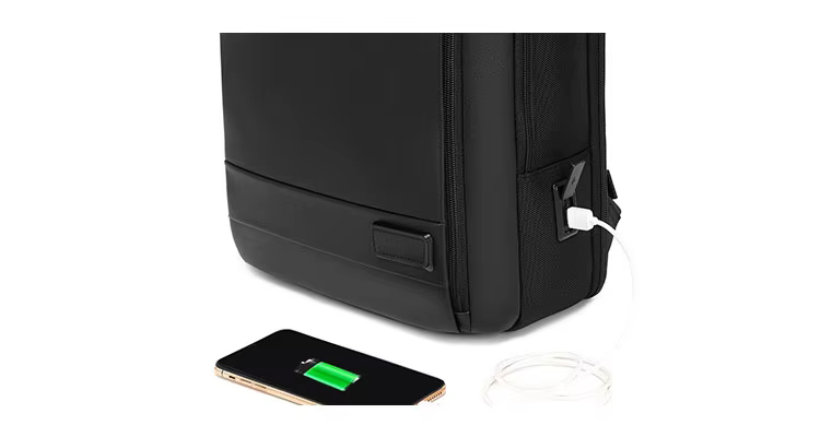 Custom logo Microfiber Leather 18 Liter Volume Fit 16 Inch Laptop Hot Selling Usb Charging Office Backpack for Men manufacture