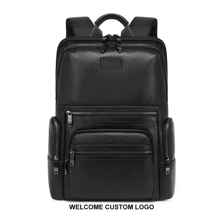 Aangepast logo Koeienleer 18 Liter Volume Past 16 Inch Laptop Usb Opladen Fabriek Guangzhou Heren Ransels