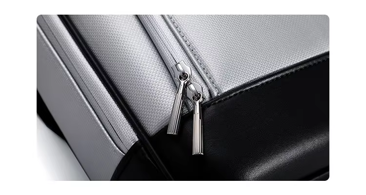 Custom Logo 15L Volume Fit 15 Inches Laptop Fully Water Repellent Microfiber Leather Luxury Leather Backpack for Men factory