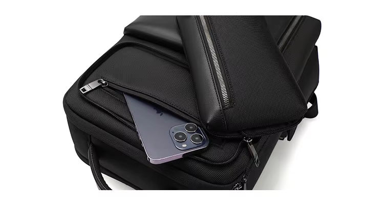 Custom logo Polyester Microfiber 25 Liter Volume Fit 16 Inch Laptop Expandable Multifunctional Men Travel Bagpack details
