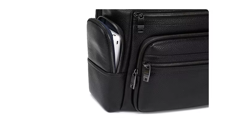 Custom logo Cuero De Vaca 18 Liter Volume Fit 16 Inch Porta Laptop Usb Charging Fabrica Guangzhou Mochilas De Hombre manufacture