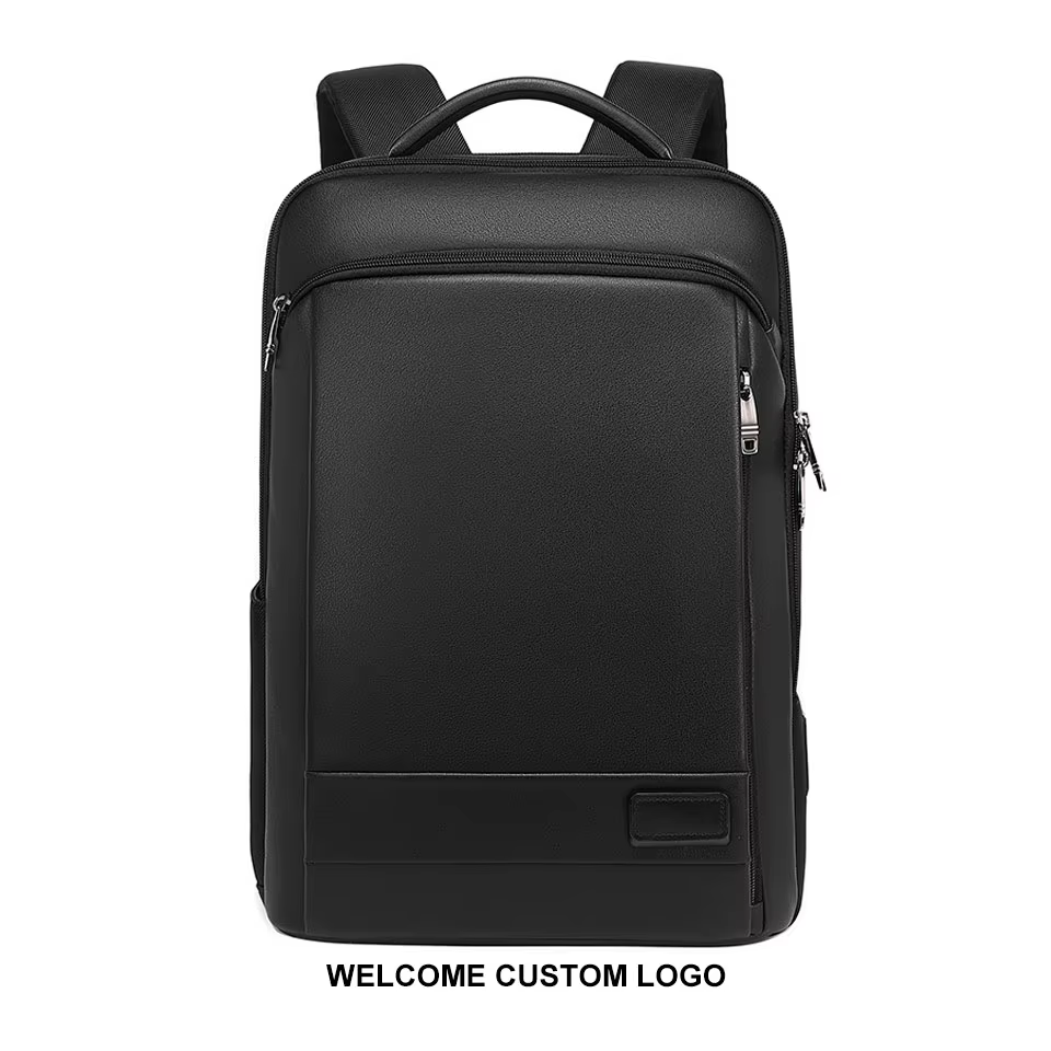 Custom logo Microfiber Leather 18 Liter Volume Fit 16 Inch Laptop Hot Selling Usb Charging Office Backpack for Men details