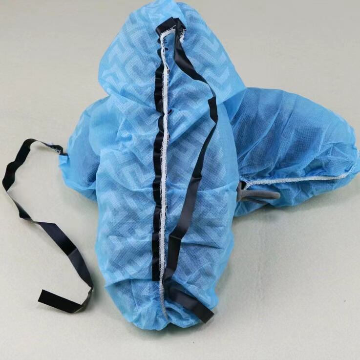 How to wear anti slip dotted sole shoe cover properly?