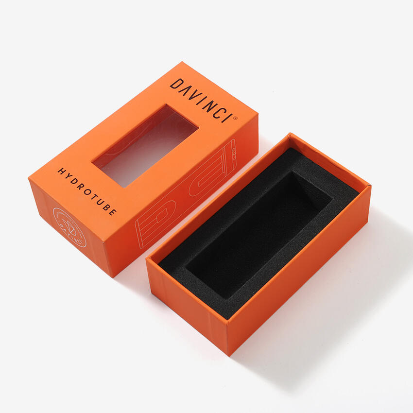 OEM Design Craft Rigid Cardboard Gift Boxes with Window Lid Packaging Box