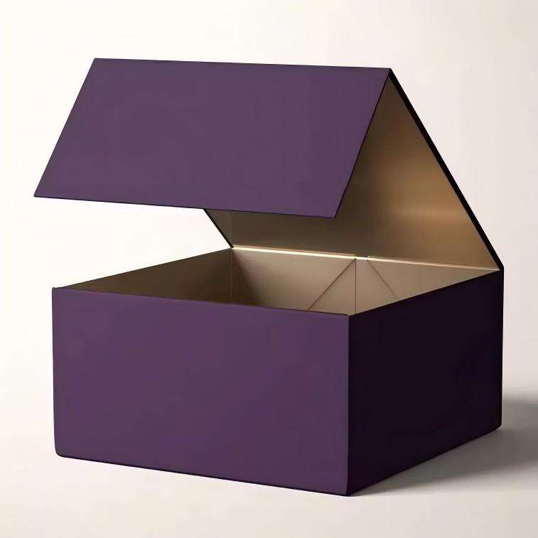 Customized Luxury Gold Foil Stamping Kraft Paper Packaging Collapsible Folding Cardboard Gift Boxes Magnetic Closure Embossing