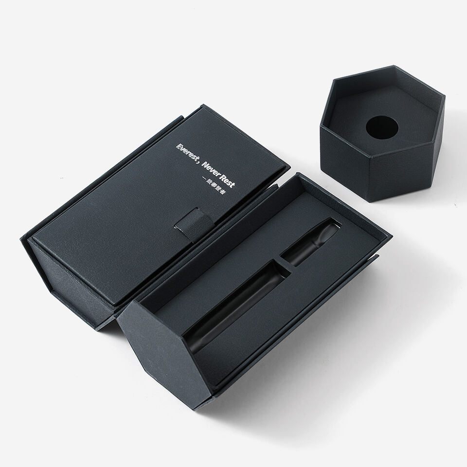 Custom Printed Luxury Paper Cardboard Boxes Design Your Packaging Black Magnetic Gift Box