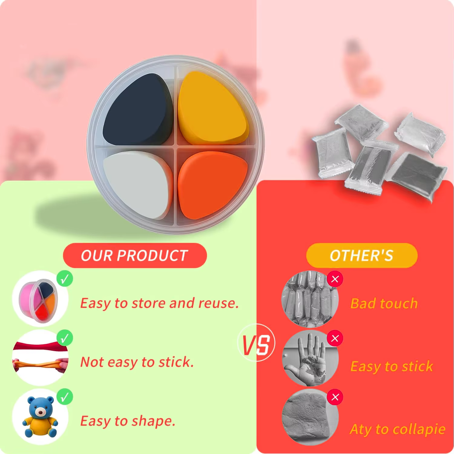 wholesale high quality boron free soft super light clay modeling polymer clay diy kids crafts oem clay air dry-3