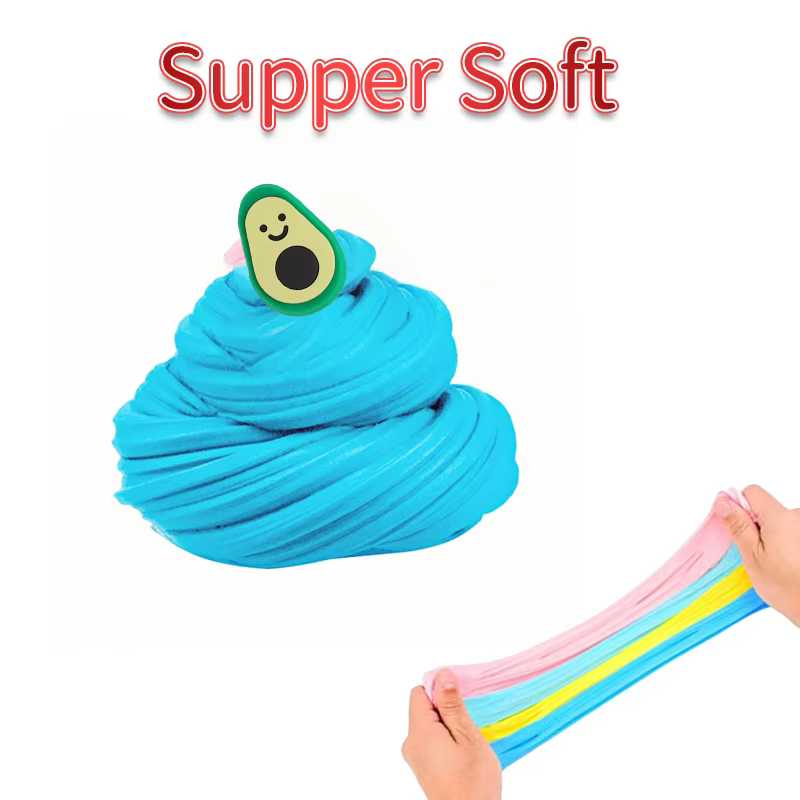 hot selling 12 colors 60ml fruit ice cream non toxic butter slime toys making kit for girls boys kids-2