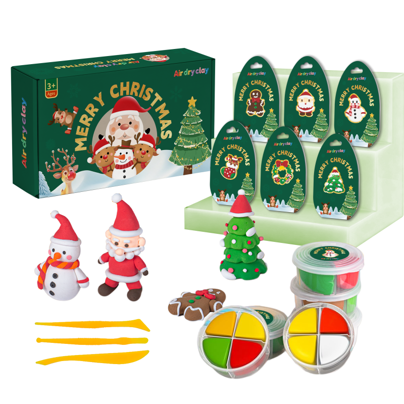 Christmas Air Dry Clay for Kids Modeling Clay Kit,Christmas Gifts for Kids Toys