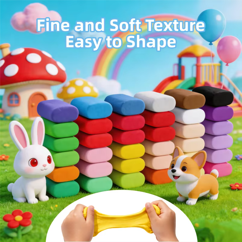 customizable 36 color air dry clay non toxic kids craft kit with sculpting tools logo  packaging custom support-1