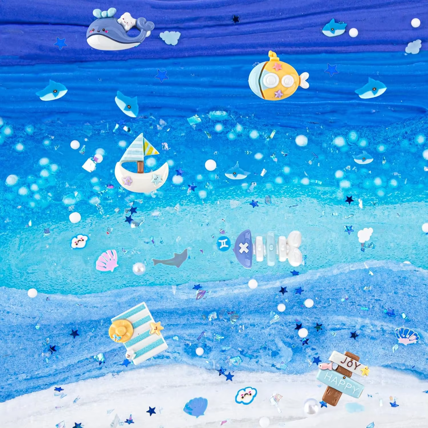 3 texture ocean slime kit butter cloud clear slime custom kids party favors diy stress relief toy wholesale-4