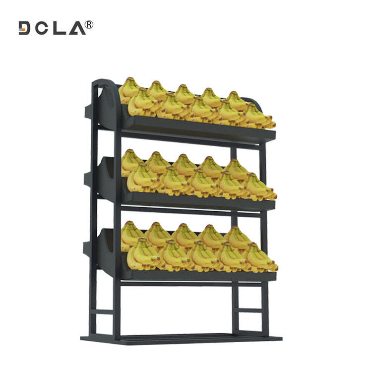 Natürliche Bananenpräsentation mit ergonomischem Steigdesign