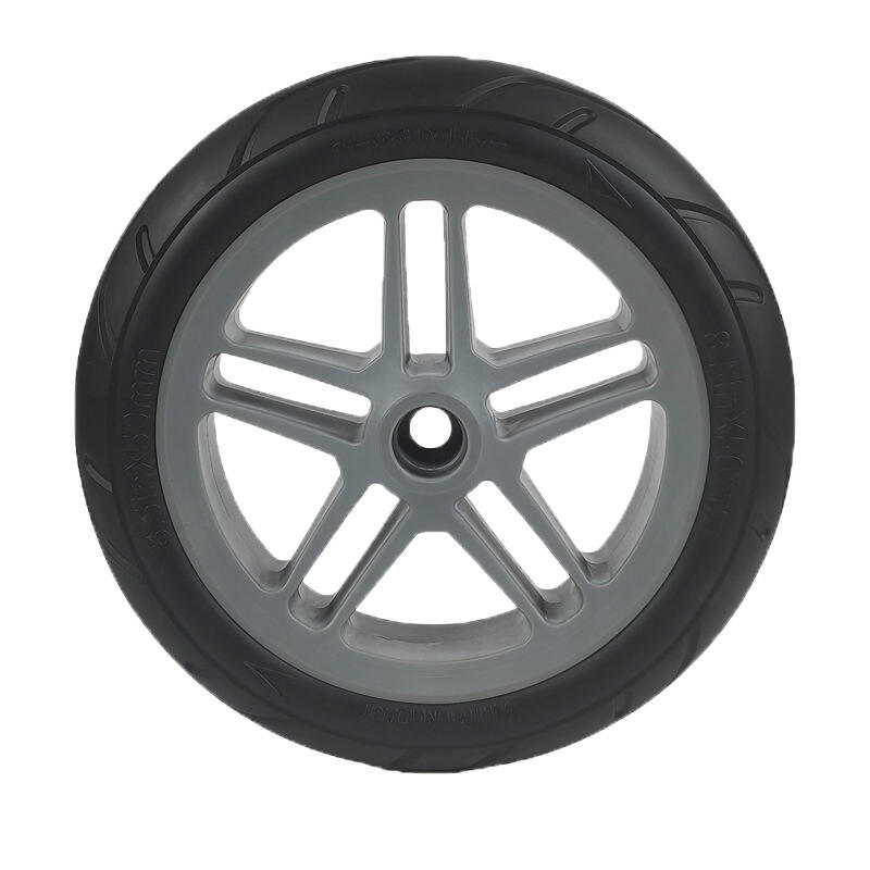 Explosion-proof and Shock-absorbent 4, 6, and 8-inch Rubber Wheels Suitable for Electric Scooters, Delivery Vehicles, and Shopping Carts