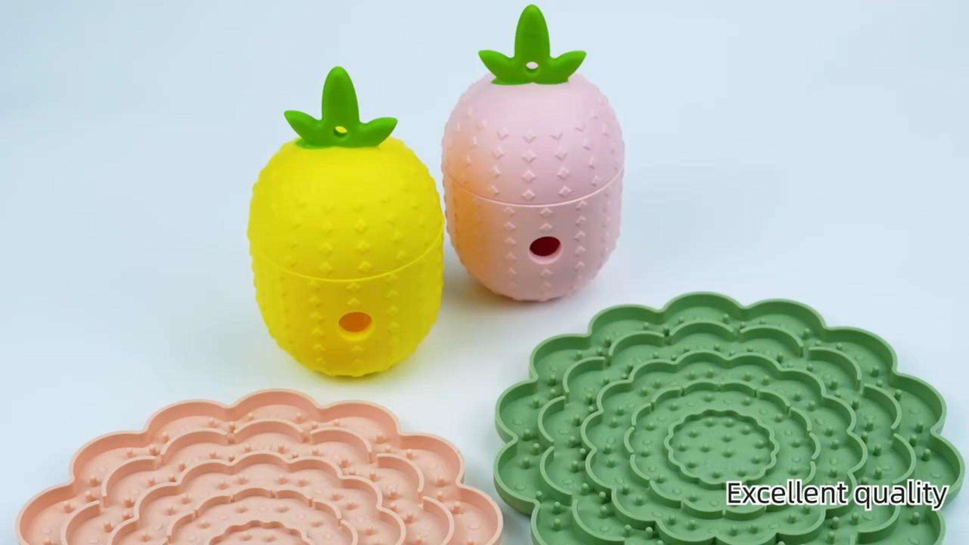 Silicone pet products Pet food leakage toys & pet slow eating mats