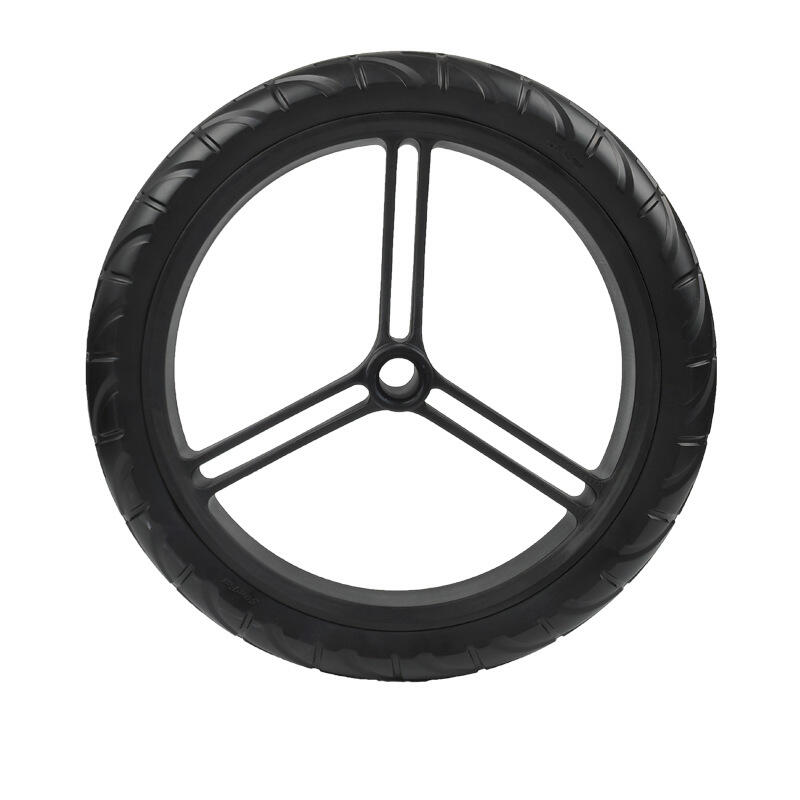 Explosion-proof shock-absorbing 12-inch rubber wheels for baby walker, stroller and shopping cart