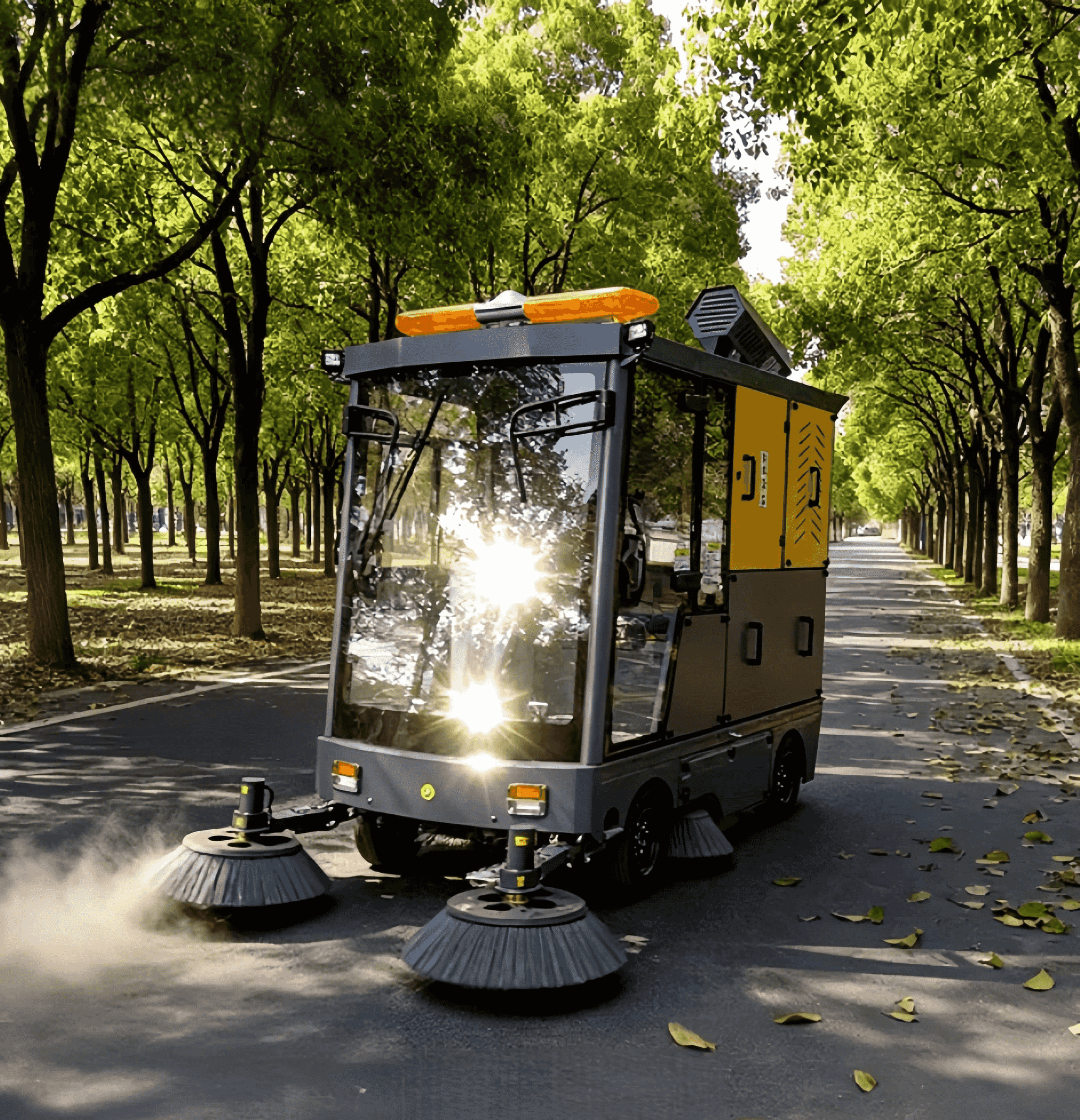 Cén sórt scuabáin sráide a oiriúnú do riachtanais chóireálachtaí comhshaoil rialtais?