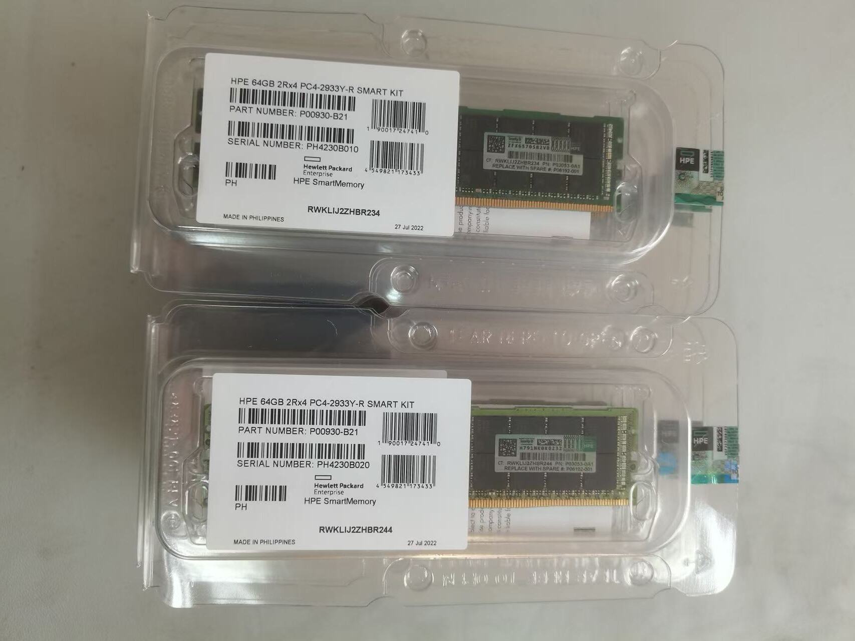HPE 64GB (1x64GB) Dubbel Rang x4 DDR4-2933 CAS-21-21-21 Geregistreerde Slim Geheueenheid