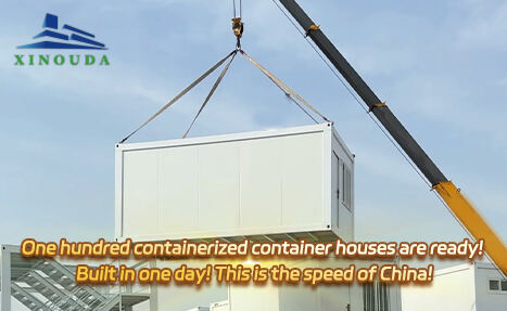 Hundert containerisierte Containerhäuser sind bereit! In einem Tag gebaut! Das ist die Geschwindigkeit aus China!