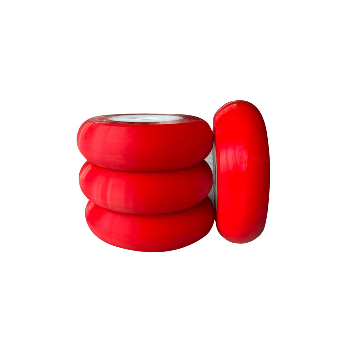 Industrial grade polyurethane rubber coated conveyor/friction wheels supported by OEM/ODM, wear-resistant 70A-65D