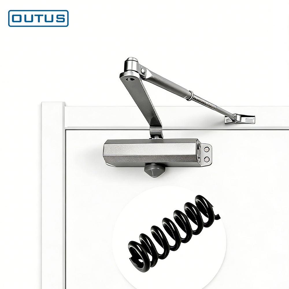 Cierre de puerta ajustable en dos etapas: opción de retención abierta para uso doméstico y comercial