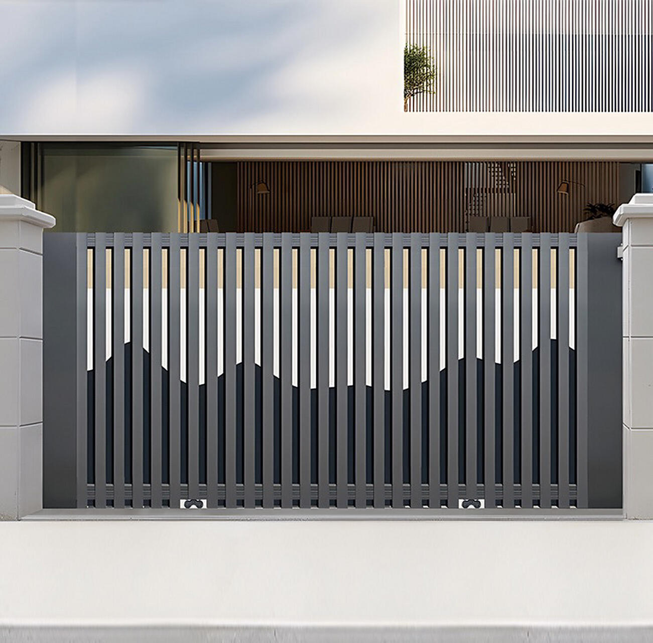 Puerta corredera automática de bajo ruido - Puerta de patio residencial adaptable a amplio rango de temperaturas