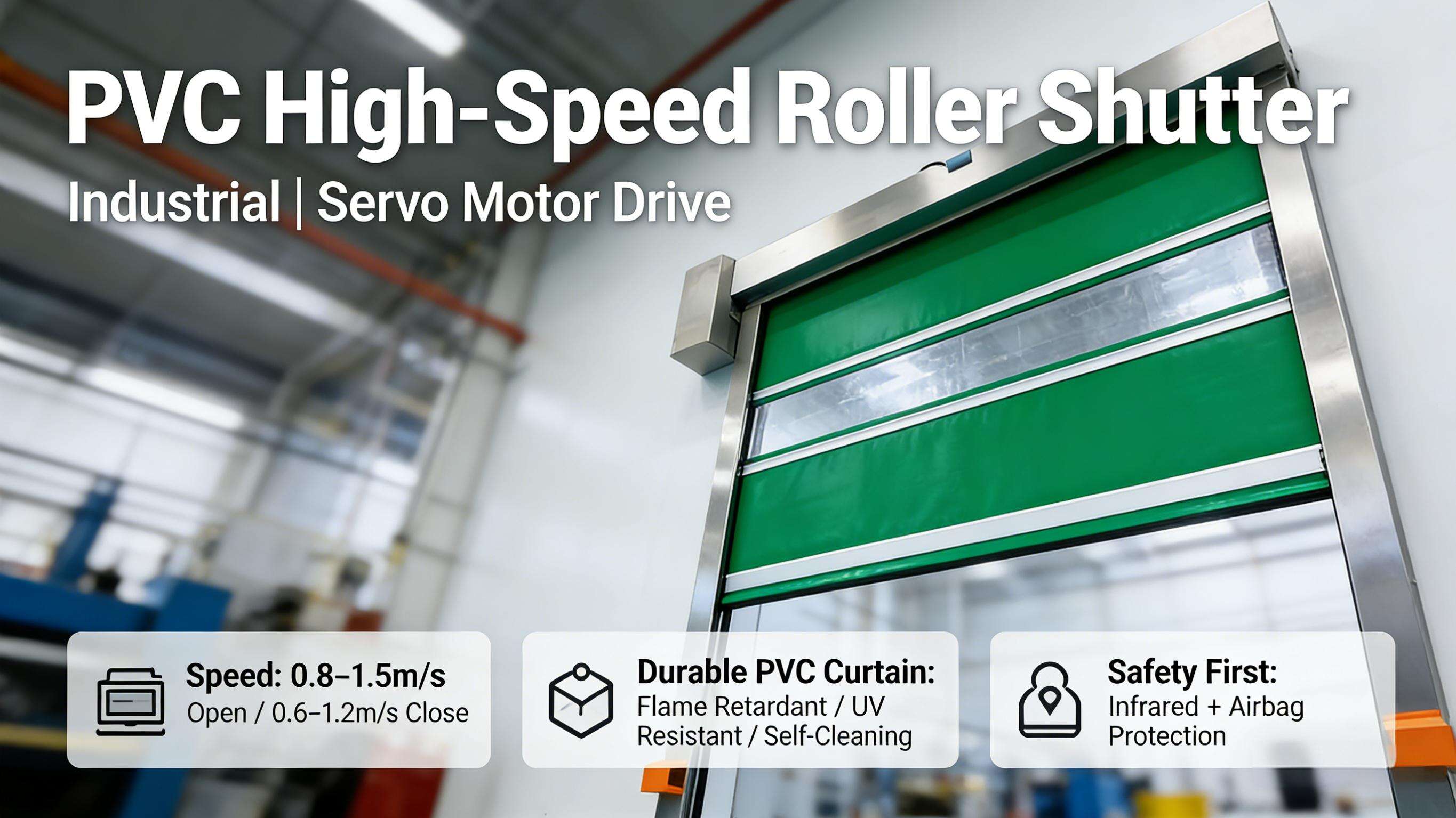 Demo Pintu Kelajuan Tinggi PVC Industri – Pengesan Radar, Pembalikan Halangan, Kedap Debu & Tertutup Rapat