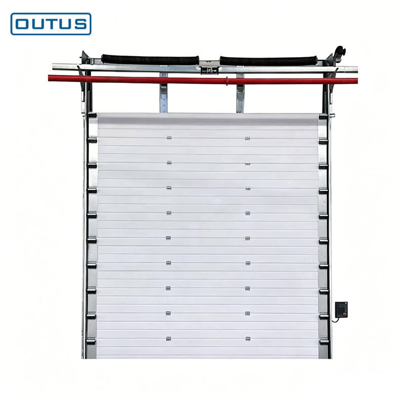 OUTUS Industrial Steel Vertical Sliding Lift Door, Insulated Overhead Warehouse Door