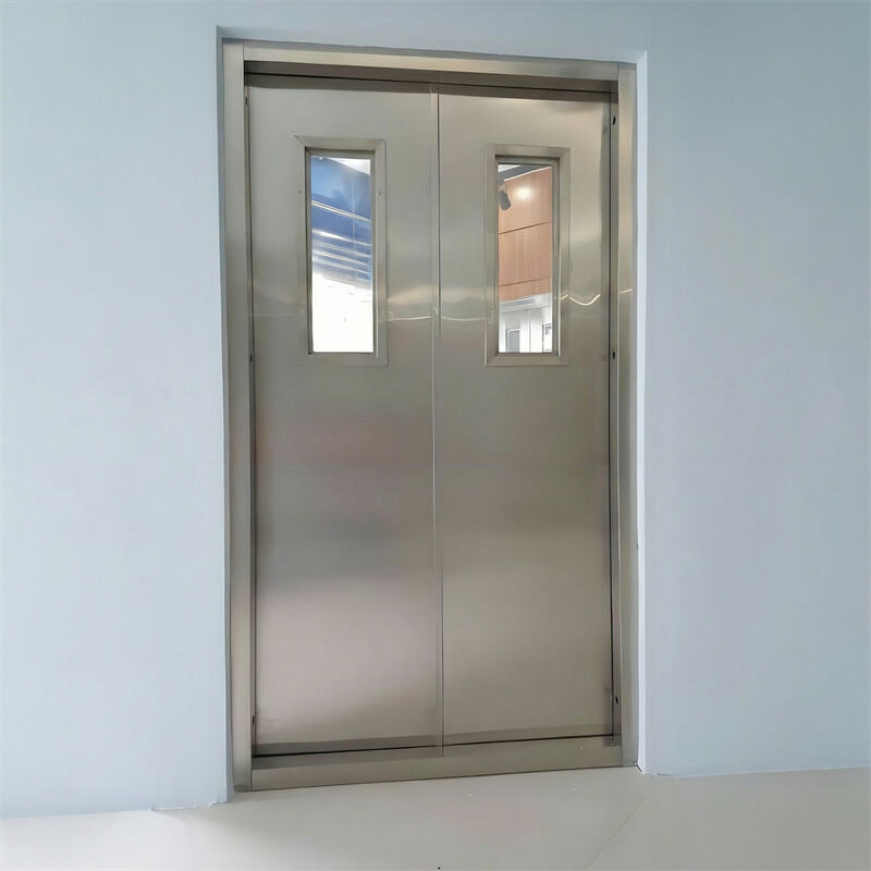 Medical-grade high-cleanliness automatic door - seamless 304 stainless steel, specifically for operating rooms/ICUs