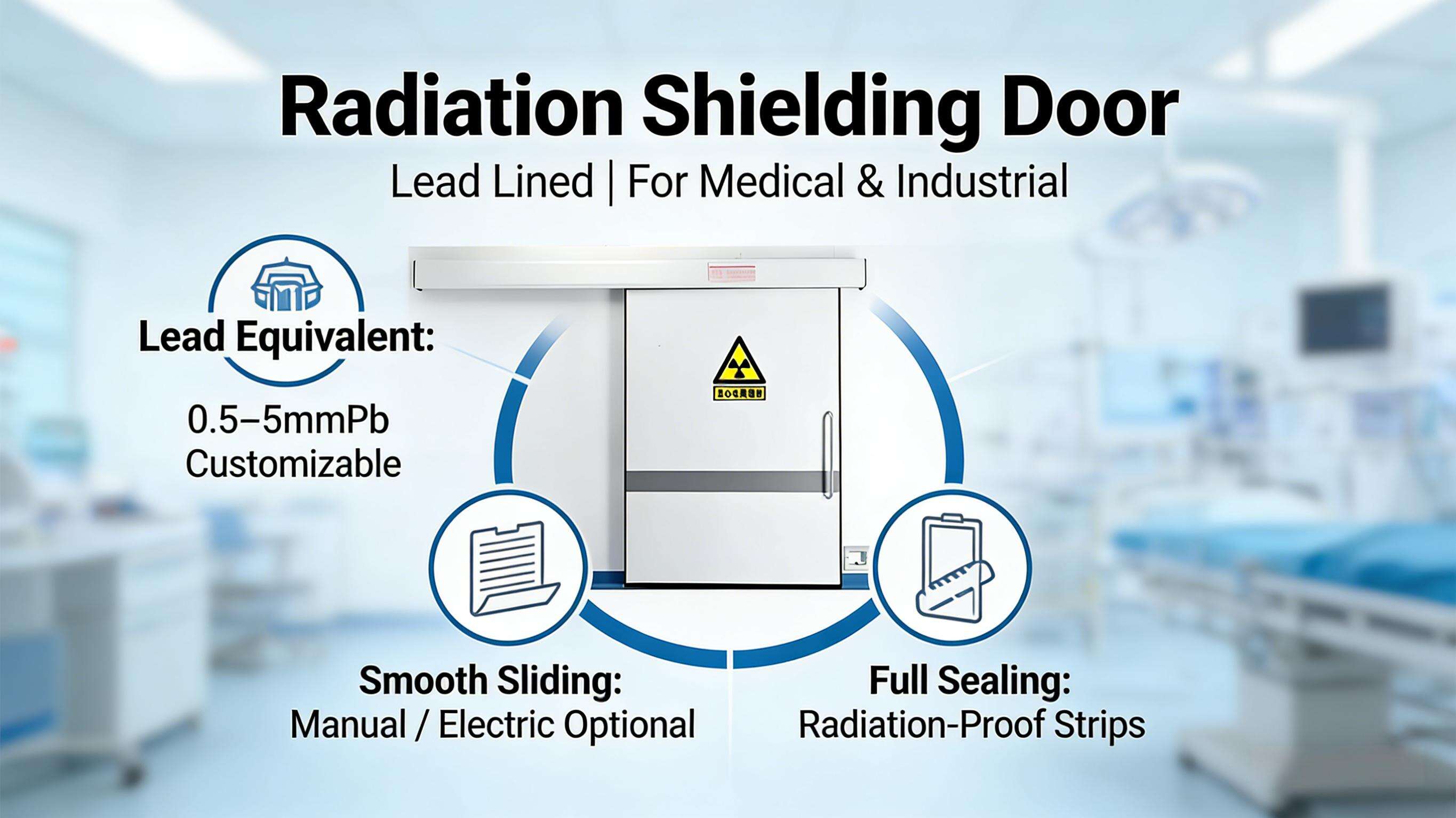 Radiation Protection Sliding Door Real Shot - Opening Demo, Smooth Track, Professional Radiation Shielding!