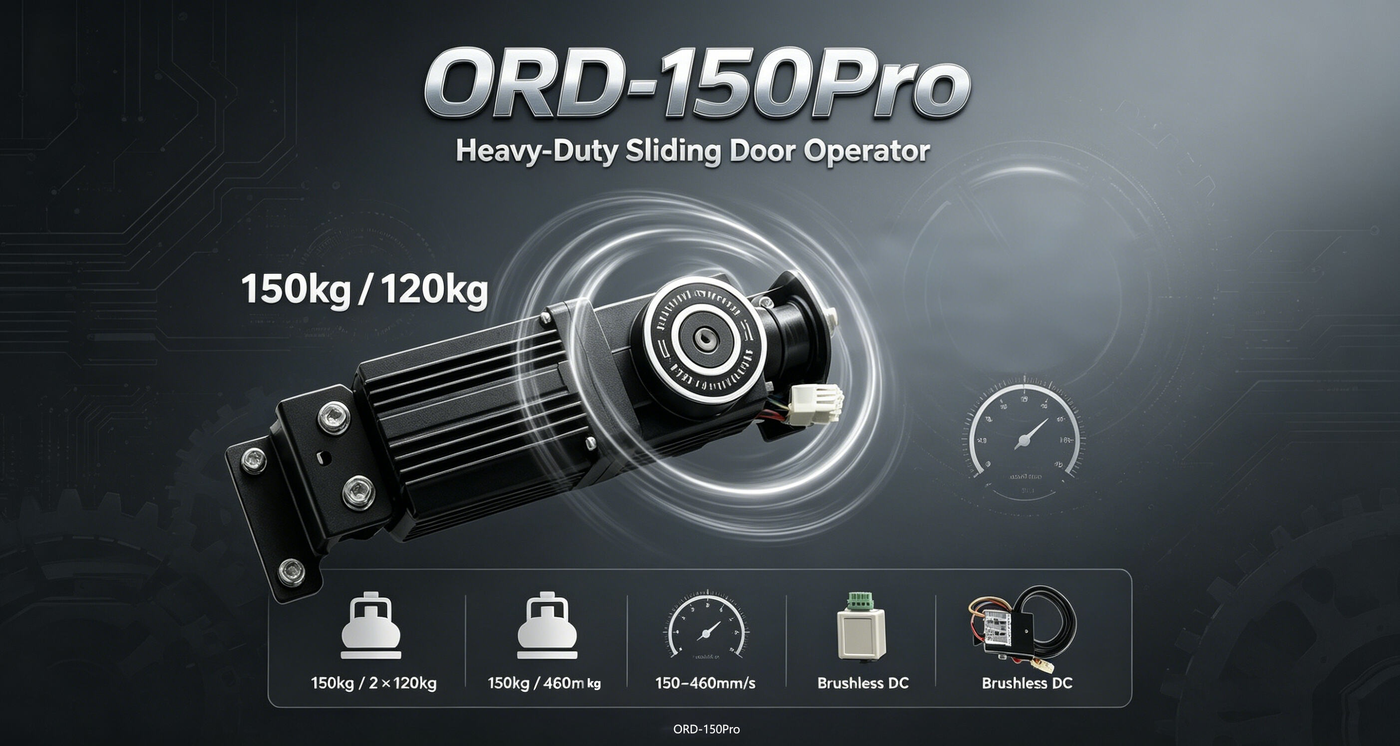 ORD150Pro Supermarket Automatic Door Demo - High-Frequency Open & Close for Store Entrance!