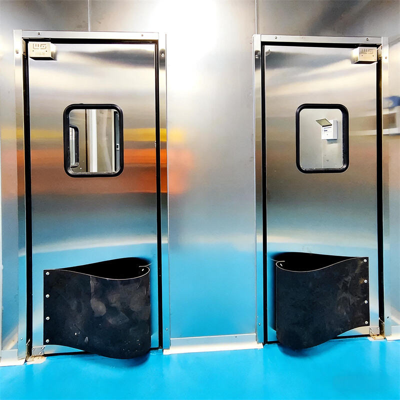 puerta Libre de Colisiones de Acero Inoxidable 304 - Para Zonas Limpias de Fábricas de Alimentos