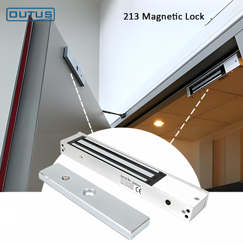 Cerradura magnética individual/doble: universal para puertas ignífugas o de vidrio, bloqueo al suministrar energía