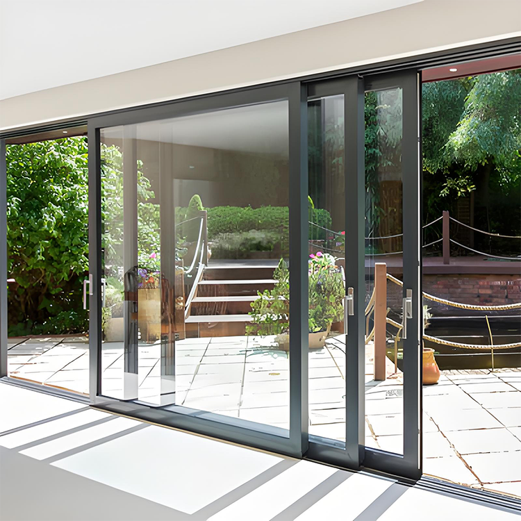 Puerta corredera manual de doble hoja: operación suave y sincronizada, puerta corredera segura sin necesidad de energía