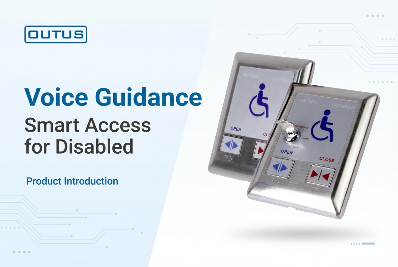 Disabled-Friendly! M-209 Push Switch Wall-Mounted Display, Internal & External Dual Control + Voice Prompt More Thoughtful