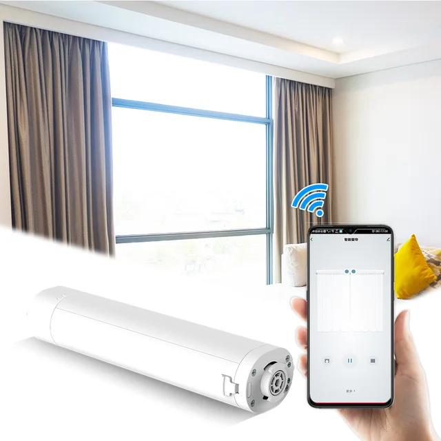 OUTUS Smart Curtain Motor | Voice & App Control, Silent Operation for Hotel & Home