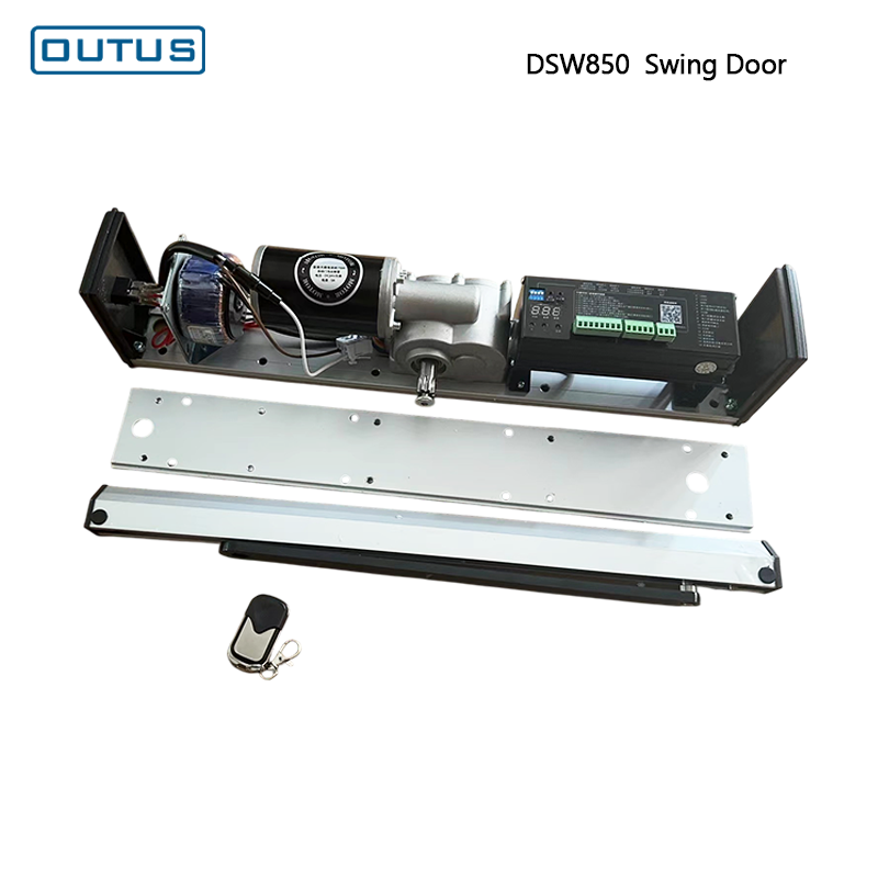 motor para puerta batiente de 90°: sistema inteligente de accionamiento con interbloqueo y sincronización para puertas dobles