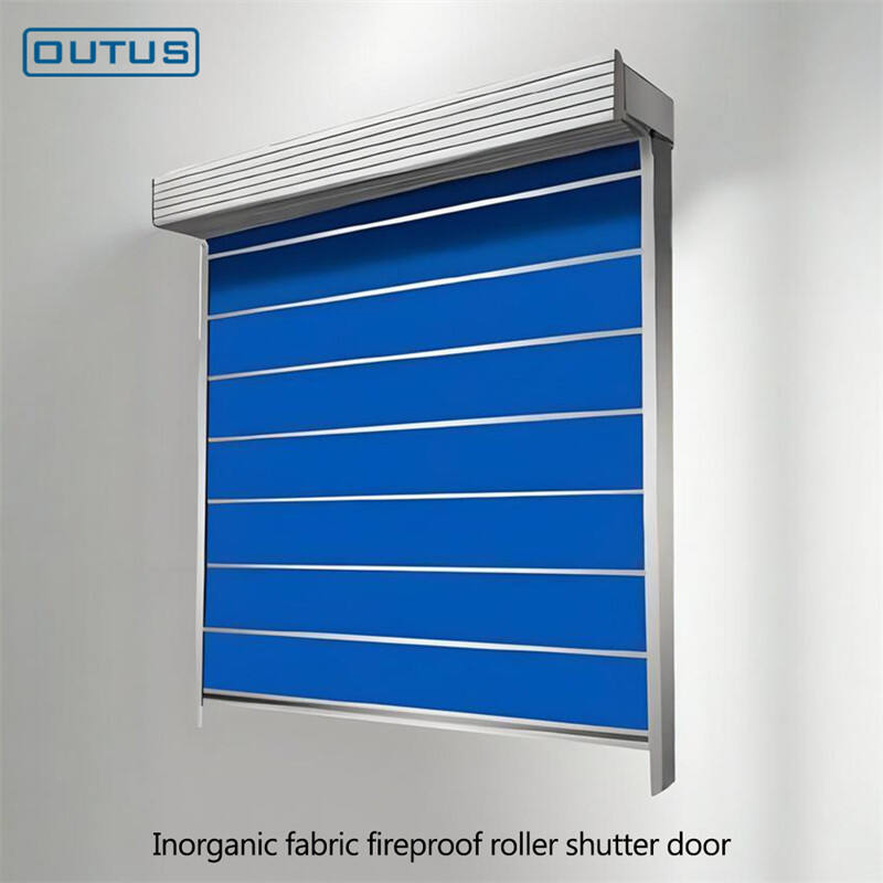 OUTUS Inorganic Fabric Fireproof Rolling Shutter Door, Fire Partition Insulated Roller Door