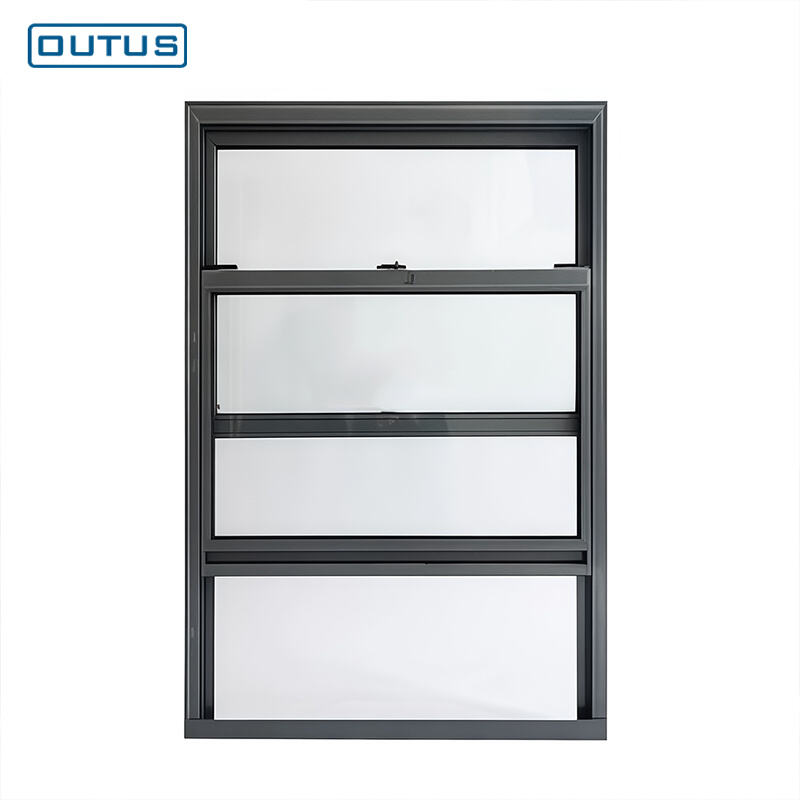 نافذة انزلاقية عمودية من الألومنيوم بإطار ضيق — لتوفير رؤية غير معيقة للمنازل العصرية