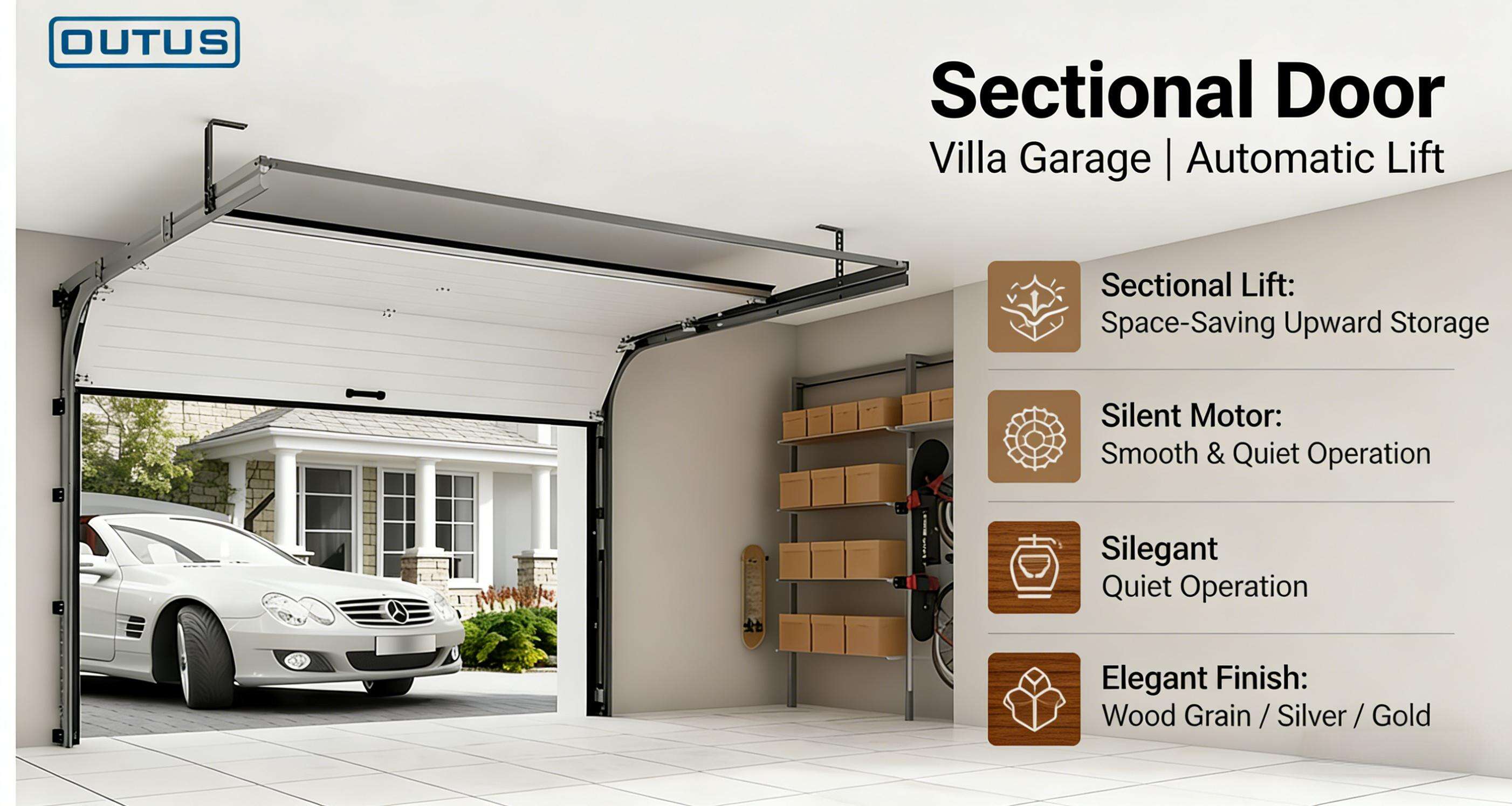 Sectional Door Real Shot - Full Door Movement, Silent & Smooth!