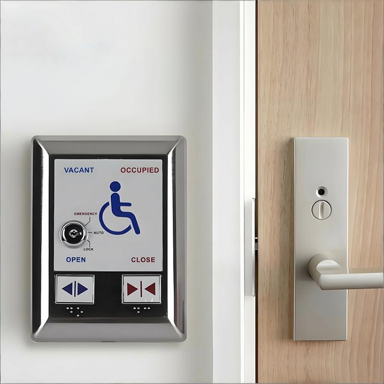 مفتاح حديث للباب الآلي للوصول المُيسَّر لذوي الاحتياجات الخاصة: مفتاح تحكم لفتح وإغلاق الأبواب في الفلل وغرف الغسيل والمراحيض ومداخل ومخارج المباني