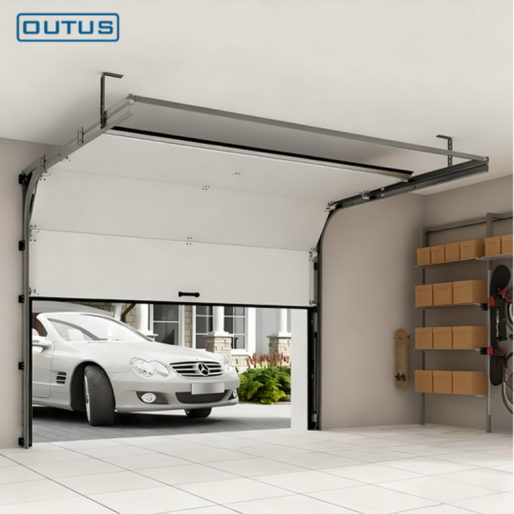 Puerta seccional de aleación de aluminio – Puerta elevadora automática para garaje de villa de lujo