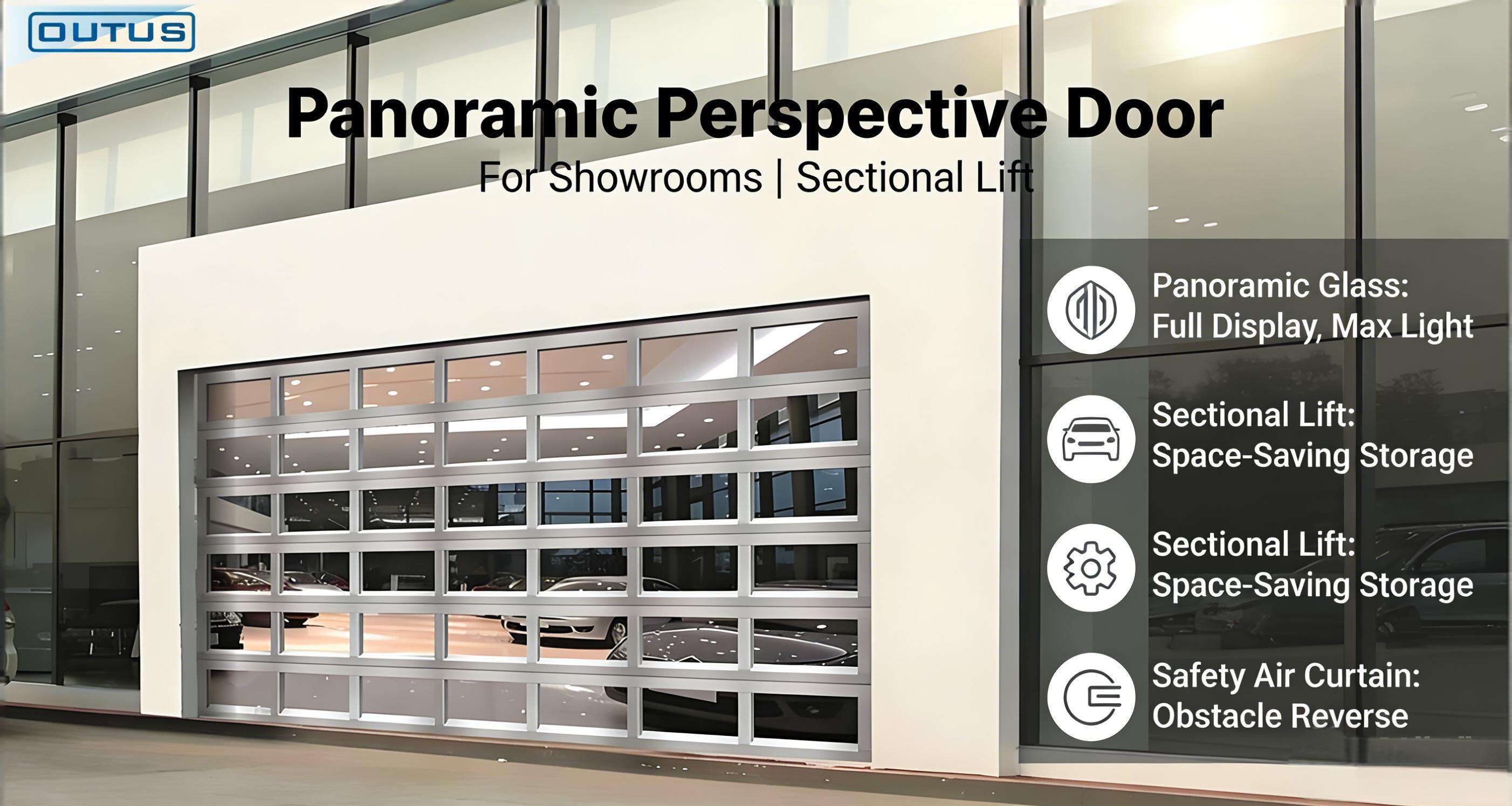 Panoramic Aluminum Perspective Door Real Shot - Lifting & Opening, Panoramic Transparent!