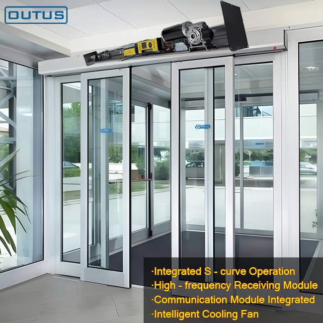 OUTUS Mécanisme de porte coulissante automatique Moteur électrique 200 kg pour villa