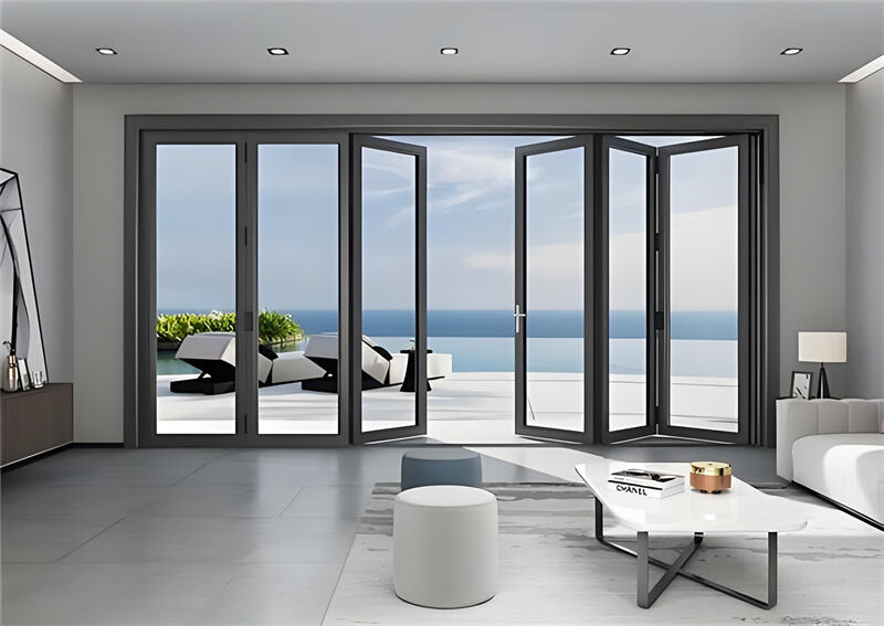 Sistema automático de puerta plegable bidireccional para entradas que ahorran espacio | Puerta plegable automática OUTUS